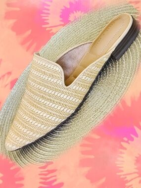 Kelly & Katie Adria Mule/ Woven Pointed-Toe Slip-On Mule Size 10